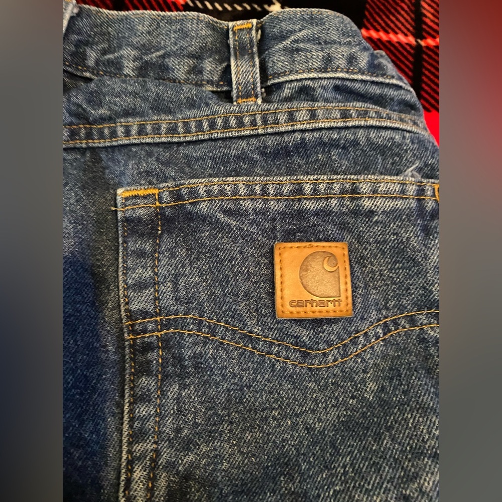 Men's  Carhartt 32/30 relaxed fit Blue Straight Jeans - Picture 10 of 10